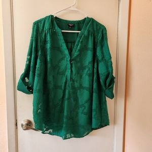 Emerald green torrid blouse